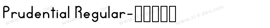 Prudential Regular字体转换